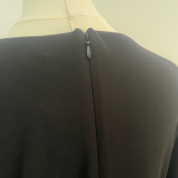 Ann Taylor Puff Sleeve Belted Sheath Dress Black Size 12 - Picture 6 of 6